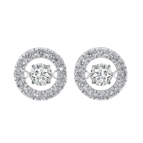 14kw rol halo prong diamond earrings  3/4ct, rg10062-1wd