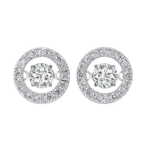 14kw rol halo prong diamond earrings 1ct, rg10062-4wd