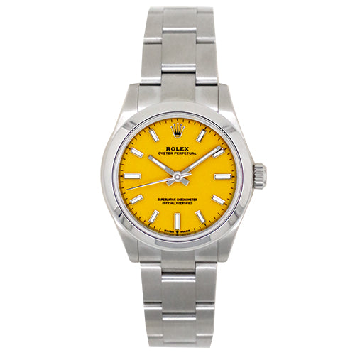 Rolex 277200 Midsize Oyster Perpetual Yellow Dial 31mm