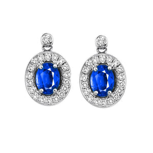 14kw color ens halo prong sapphire earrings 1/4ct, rg65945-4yc