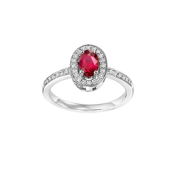 14kw color ens halo prong ruby ring 1/5ct, rg70614-4wc