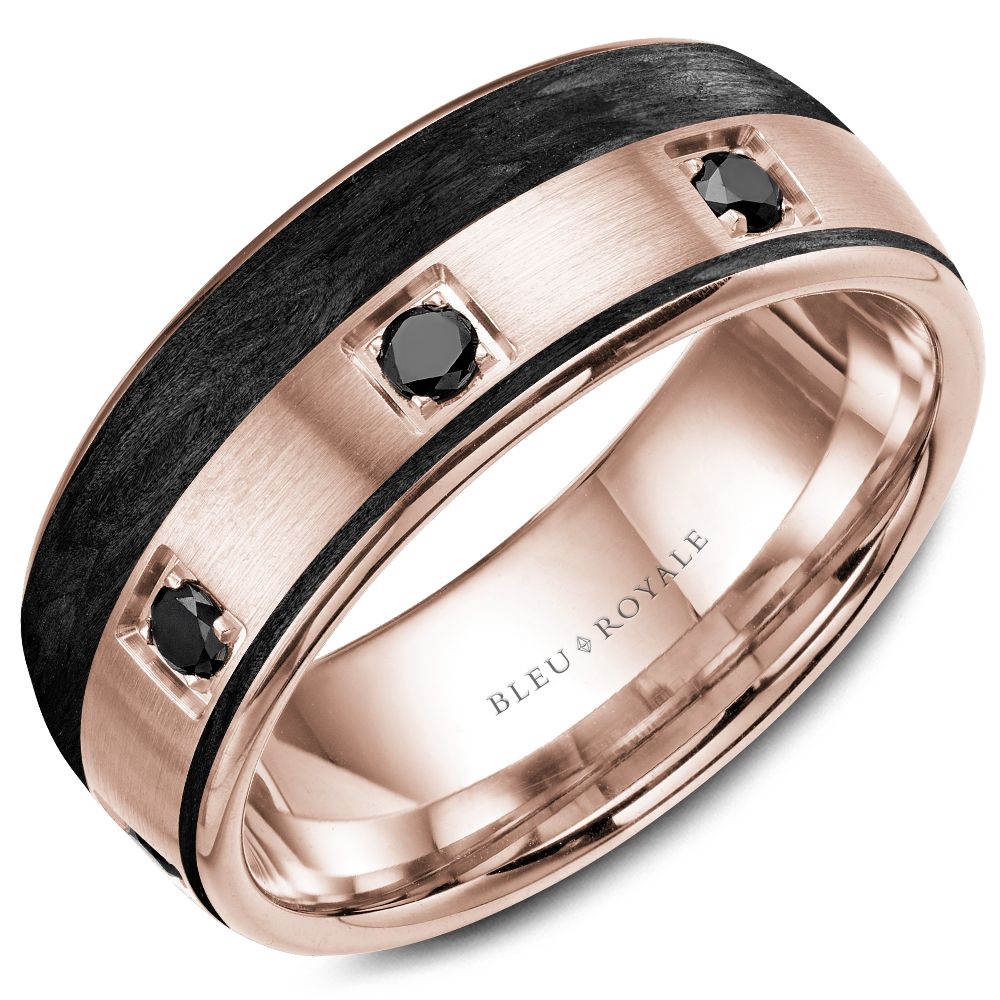 Noam Carver Twist Diamond Wedding Band in Rose and White Gold – Bremer  Jewelry