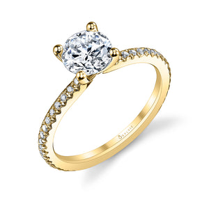 Sylvie Adorlee Round Cut Classic Engagement Ring