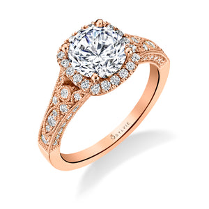 Sylvie Cheri Round Vintage Engagement Ring