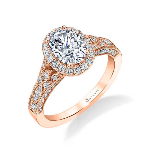 Sylvie Cheri Oval Vintage Engagement Ring Setting