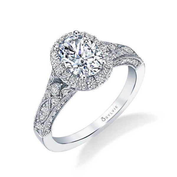 Sylvie Cheri Oval Vintage Engagement Ring Setting