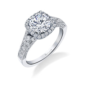 Sylvie Cheri Round Vintage Engagement Ring