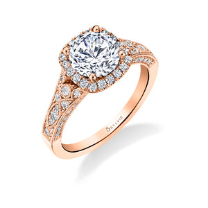 Sylvie Cheri Round Vintage Engagement Ring