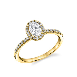 Sylvie Designed Oval Cut Halo Engagement Ring