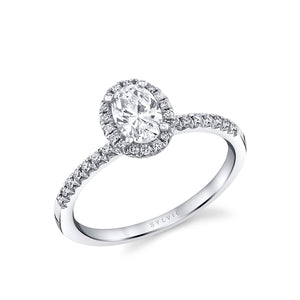 Sylvie Designed Oval Cut Halo Engagement Ring