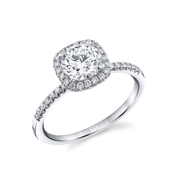 Sylvie Classic Halo Engagement Ring Setting