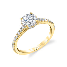 Load image into Gallery viewer, Sylvie Harmonie Round Classic Hidden Halo Engagement Ring