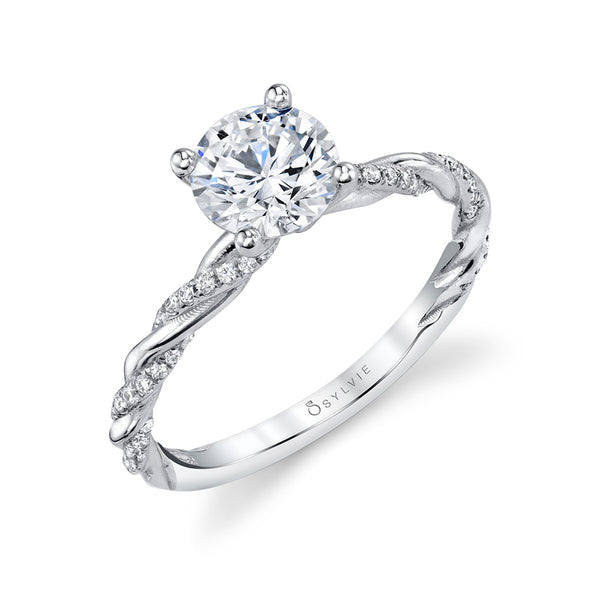 Sylvie Classic Twist Engagement Ring Setting