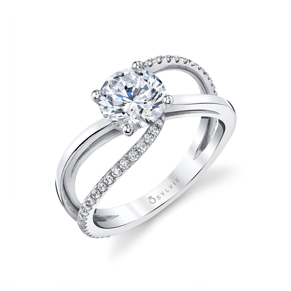 Sylvie Flavia Classic Split Band Engagement Ring Setting