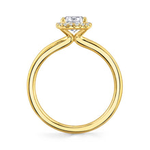 Load image into Gallery viewer, Sylvie Elsie Cushion Cut Solitaire Halo Engagement Ring