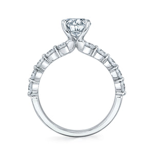 Sylvie Karol Round Single Prong Engagement Ring Setting