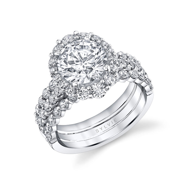 Sylvie Halo Engagement Ring Setting