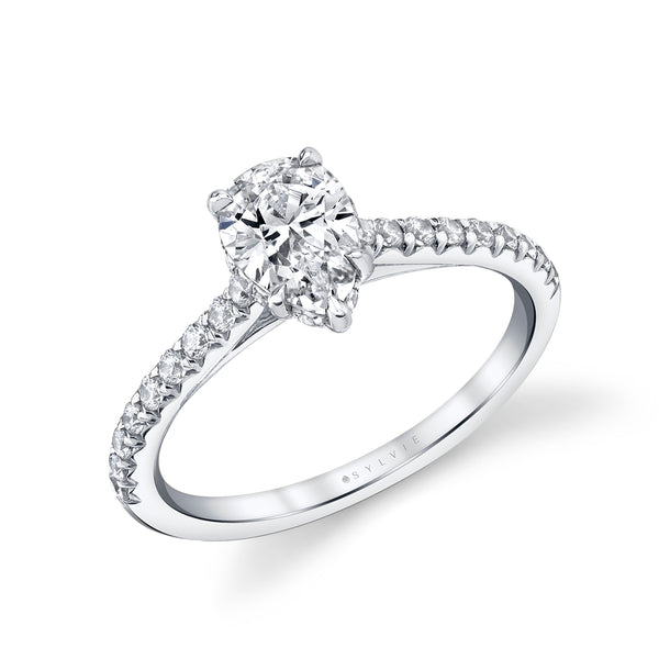 Sylvie Pear Classic Engagement Ring Setting