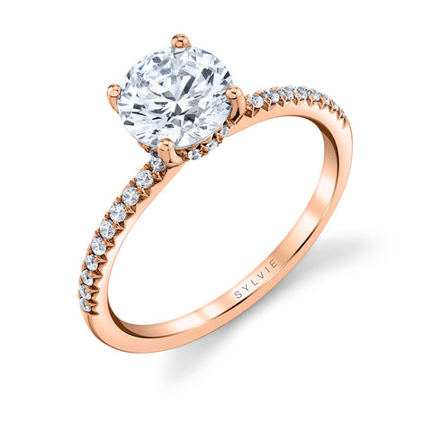 Sylvie Round Classic Engagement Ring