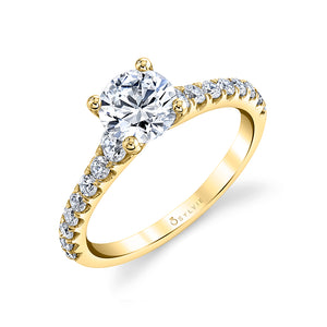 Sylvie Jordane Round Classic Engagement Ring