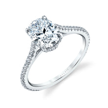 Load image into Gallery viewer, Sylvie Steffi Oval Classic Hidden Halo Engagement Ring