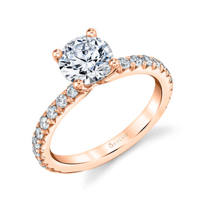 Sylvie Vanessa Round Classic ½ Way Engagement Ring