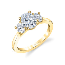 Load image into Gallery viewer, Sylvie Guinevere Oval Three Stone Engagement Ring
