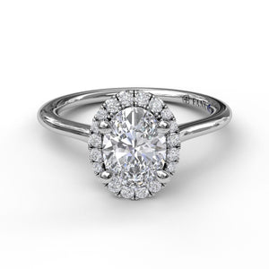 Oval Cut Halo Engagement Ring