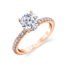 Load image into Gallery viewer, Sylvie Round Cut Classic ½ Way Engagement Ring