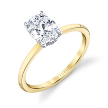 Load image into Gallery viewer, Sylvie Melany Oval Hidden Halo Engagement Ring