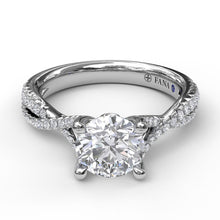 Load image into Gallery viewer, Twist Diamond Engagement Ring