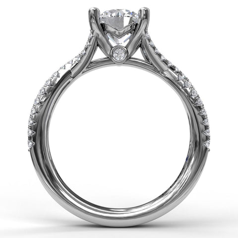 Twist Diamond Engagement Ring