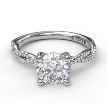 Load image into Gallery viewer, Petite Diamond Twist Engagement Ring