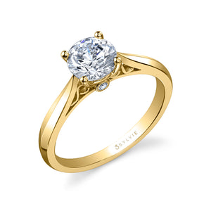 Sylvie Carina Solitaire Engagement Ring Setting