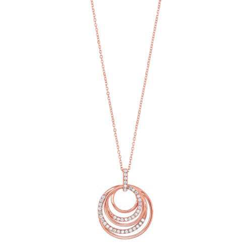 Eternity Diamond Pendant In 14K Rose Gold (1/4 Ct. Tw.) Eternity Diamond Pendant In 14K Rose Gold (1/4 Ct. Tw.)