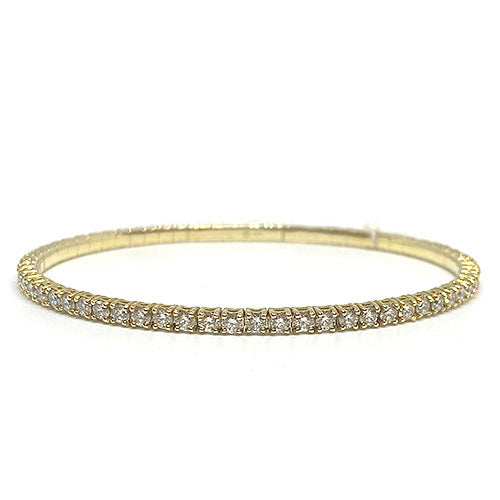 14K Yellow Gold Diamond Bangle