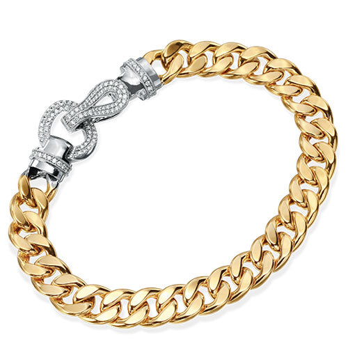 O-clasp Cuban link bracelet