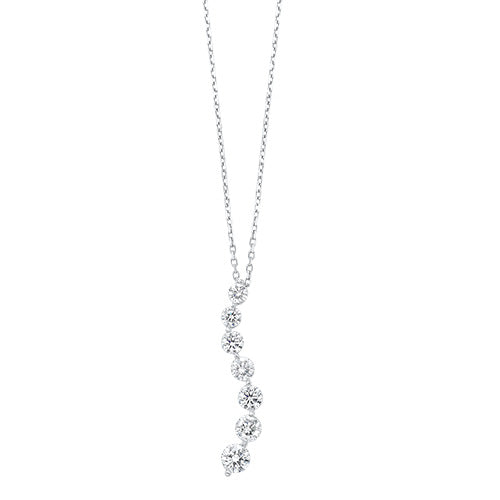 14k Journey Diamond Pendant Necklace - (0.25 CTW)
