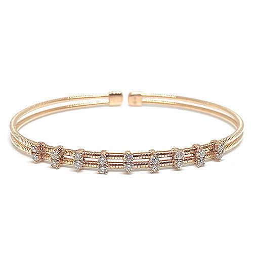 14K Rose Gold Coil Cuff