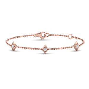 Color Blossom star bracelet, pink gold and white mother-of-pearl
