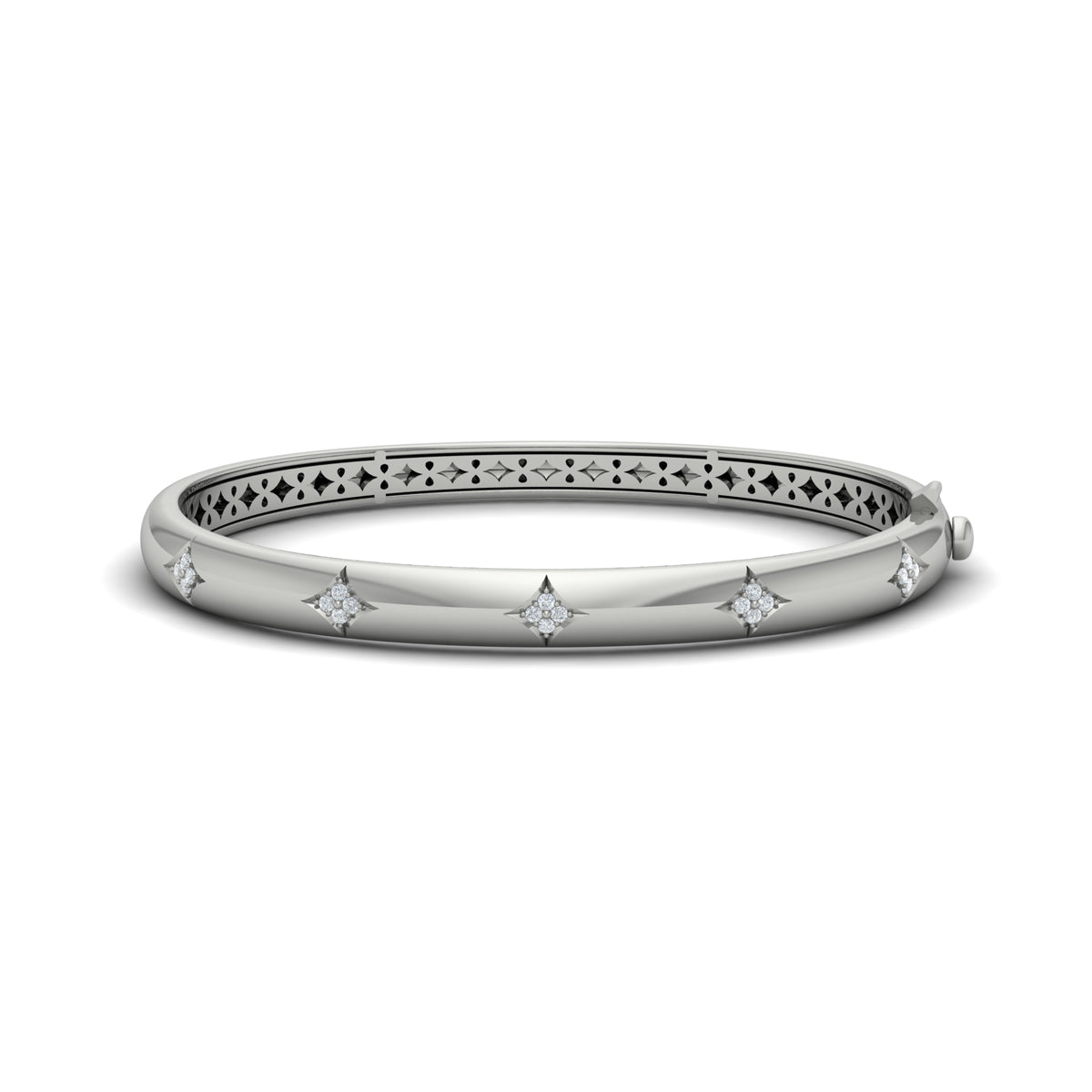 Vlora Estrella 14K Diamond Vlora Star Hinged Bangle (Diamond 0.25CTW)