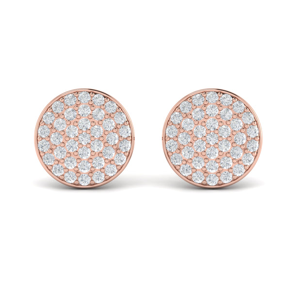 Vlora Marisol 14K Diamond Disc Stud Earrings (Diamond 1CTW)