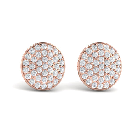 Vlora Marisol 14K Diamond Disc Stud Earrings (Diamond 1CTW)