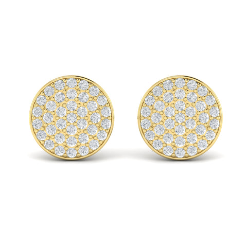 Vlora Marisol 14K Diamond Disc Stud Earrings (Diamond 1CTW)