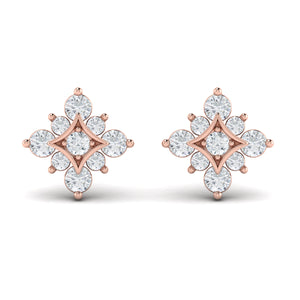 Vlora Estrella 14K Floating Diamond Star Stud Earrings (Diamond 1.24CTW)