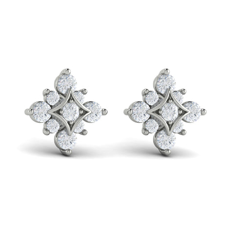 Vlora Estrella 14K Floating Diamond Star Stud Earrings (Diamond 1.24CTW)
