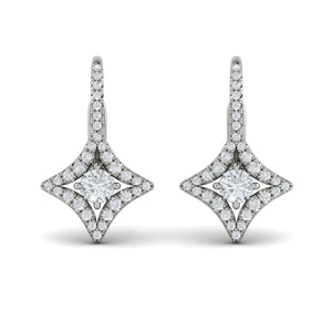 Vlora Estrella14K Diamond Vlora Star with Diamond Centerstone Huggie Earrings (0.79CTW)