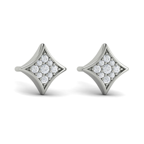 Vlora Estrella 14K Diamond Star Stud Earrings (Diamond 0.18CTW)