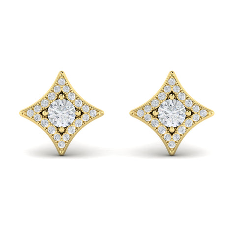 Vlora Estrella 14K Diamond Star Stud Earrings (Diamond 0.48CTW)