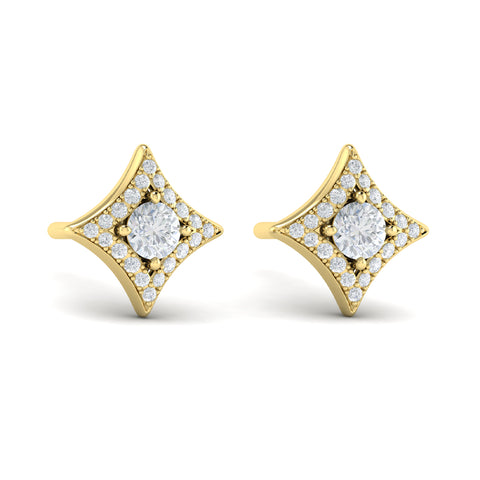 Vlora Estrella 14K Diamond Star Stud Earrings (Diamond 0.48CTW)